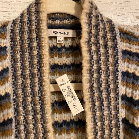 Waller Crop Cardigan Sweater in Stripe S NWT - Picture 5 of 7